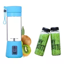 Copo Mixer Portatil Drinks Suco Eletrica Coqueteleira Juice Cor Azul 5v