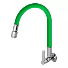 Torneira De Parede Cozinha Metal Jato Duplo Verde 1167 C70