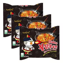 Kit 3 Lamen Coreano Apimentado Buldak Hot Chicken Ramen 140g