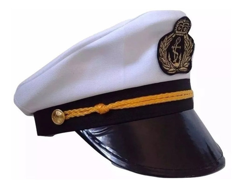Cap Chapéu Capitão Quepe Ancora Marinha Marinheiro