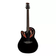 Guitarra Acústica Ovation Celebrity Elite Ce44l-5 Para Zurdos Mid Depth Black Ovangkol Satin