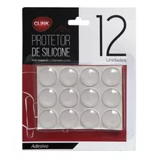 Protetor Adesivo Silicone Anti Impacto Redondo 12 Unidades