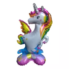 10 Balão Unicornio Base Metalizado 45cm Festa Decoração Mesa