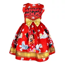 Vestido Niña Fiesta Elegante Minnie Mouse