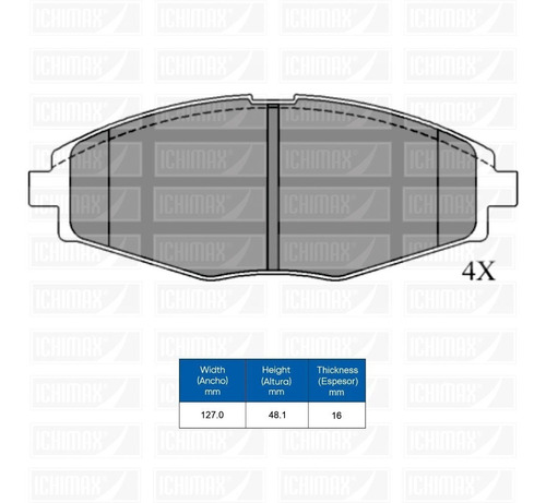 Pastillas Freno Delanteras Para Chevrolet Spark/7:24/ Cronos Foto 2