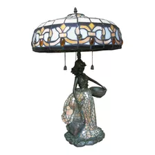 Crafts&home Lámpara Estilo Tiffany Diseño De Mujer Y Ganso