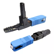 100 Pçs Conector Fast Rápido Ftth Sc Upc Azul Reutilizável