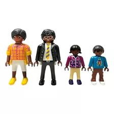 Kit Bonecos Playmobil Família Afro - Constelação Familiar