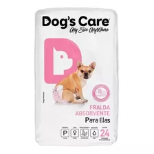 Fralda Descartável Higiênica P/ Cães Fêmea Dogs Care P 24 Un