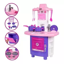 Kit Cozinha Fogão Infantil De Brinquedo Completa Sai Água