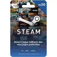Cartão Presente Steam R$50,00 Leia A Descrição