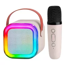  Mini Parlante Rgb Con Micrófono Bluetooth Efecto De Sonidos