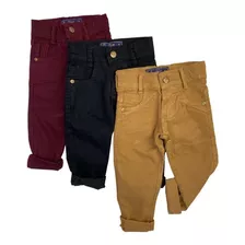 Combo 3 Calça Jeans Masculina Infantil Com Lycra Lançamento