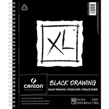 Papel De Dibujo Negro De La Serie Canson Xl Para Lápiz, Marc