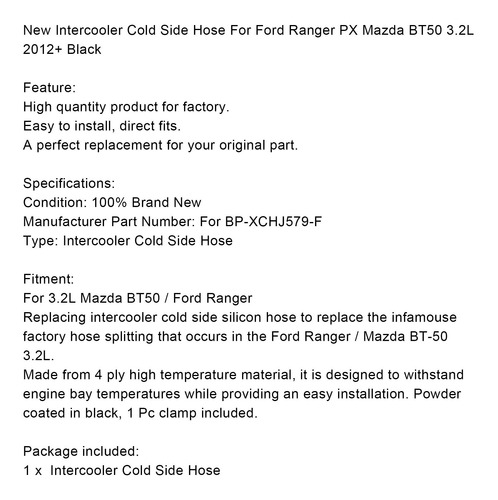 Manguera Lateral Fra Intercooler Para Ford Ranger Px Mazda Foto 3