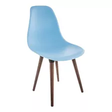 Cadeira Fixa Concha Eames Pé Madeira Natural 110kgs