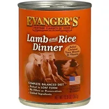 Evanger's Classic - Cena De Cordero Y Arroz Para Perros,