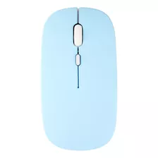Mouse Bluetooth Sem Fio Usb Portátil Recarregável Ergonômico Cor Versão Aprimorada De Modo Duplo 189d Azul Celeste
