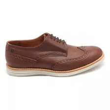 Zapato Guido Cuero Abotinado Hombre Suela Goma Comodo Liso