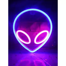 Figura Neon Extraterrestre Marciano Usb Y Pila