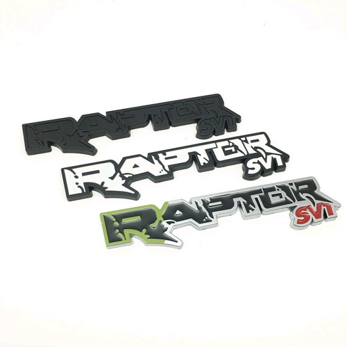 Emblema Raptor Svt Metal 3d Para Ford Ranger (blanco) 2 Unid Foto 2