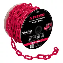 Cadena De Plástico De 8mm Roja Producto Marca Fiero