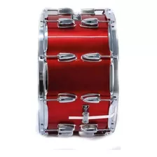 Caixa Bateria 14x8 Madeira Cromado Phx Music Pele Cristal Cor Do Casco Vermelho