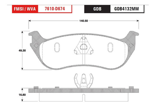 Balatas Trw Traseras Ford Crown Victoria 2000 A 2002 Foto 2