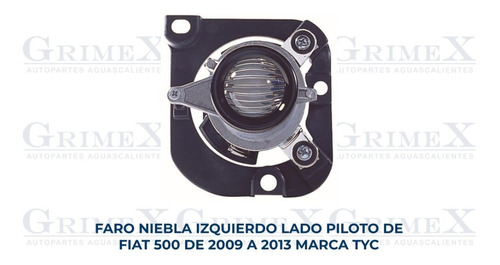 Faro Niebla Fiat 500 2009-2010-2011-2012-2013 Izq Tyc Ore Foto 2