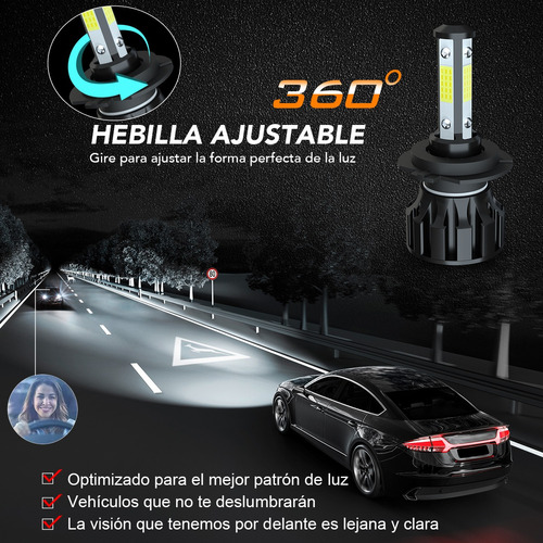 Kit De Faros Led H7 Para Mercedes-benz C230 C240 C250 C280 Foto 5