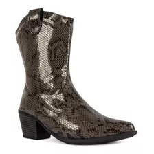 Bota Feminina Western Cobra Texana Country Cano Curto