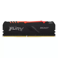 Memoria Ram Fury Beast Rgb Gamer Color Negro 8gb 1 Kingston Kf436c17bba/8