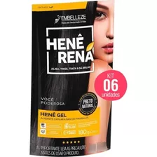 Kit 6 Henê Gel Rená Original 180g - Embelleze