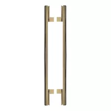 Puxador Porta Living Dourado Gold Zen Duplo 50 Cm 500 Mm