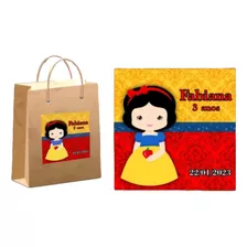 Rótulo Adesivo Sacola Personalizado Branca De Neve 10 Unidad