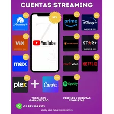 Cuentas Streaming