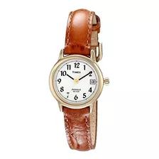 Timex - Mujer T2j761 Indiglo Reloj De Pulsera De Cuero, Miel