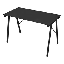 Mesa Escrivaninha Com Tampo De Vidro Anima Preto