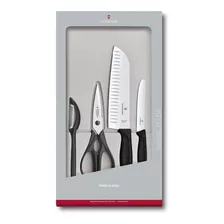 Victorinox Set De Cocina Swiss Classic, 4 Piezas Color Negro