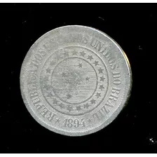 Moeda Brasil República - 200 Réis C.níquel -1894 - Bc - L64