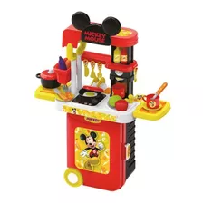 Maleta 3 Em 1 Mickey Cozinha Com Acessórios Multikids Br1300