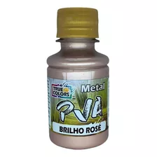 Tinta Pva Metal Colorido 100ml - True Colors - Pronto Cor Brilho Rosé - 7968