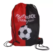 Kit C/12 Mochila Sacochila Esportiva Modelo Preto E Vermelho