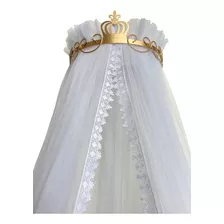 Dossel Parede Coroa Princesa Rei E Cortinado Mosquiteiro Veu