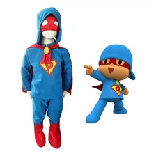 Disfraz Tipo Pocoyo Super Pocoy O Cosplay Superhéroe Bebes Niño