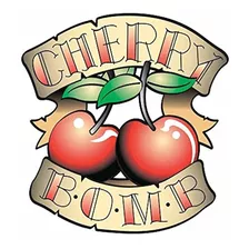 Diseño De Arte De Tatuaje Cherry Bomb - Full Color De Vinil