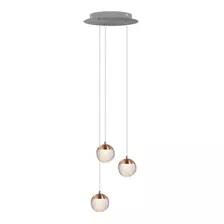 Pendente Triplo Led Globo Com Bolhas Ø9,5cm