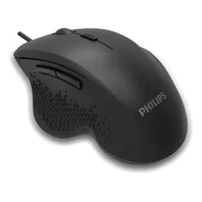 Mouse C/ Fio Philips Óptico Até 3200dpi - M444 / Spk7444 Cor Preto