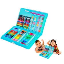 Set Lapices De Colores 68 Piezas Arte Marcadores Plumon Kit Azul/dibujo Niños Juguete Azul