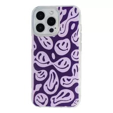 Case Para iPhone Ondas Moradas - Funda Protectora